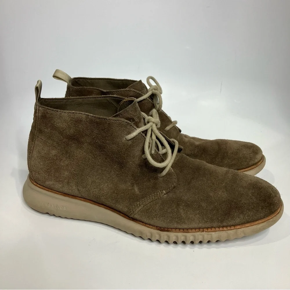 Cole Haan zerogrand suede‎ chukka boots taupe men’s size 10 business casual